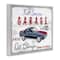 Stupell Industries Vintage Rustic Full Service Garage Sign Sports Car Framed Giclee Art